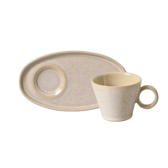 Imagem XÍCARA DE CAFÉ NEO COM PIRES OVAL LATTE 110ML - PORTO BRASIL CERÂMICA