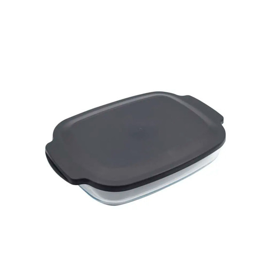 Imagem ASSADEIRA RETANGULAR EM VIDRO 2L COM TAMPA 8X39X26CM - MOR