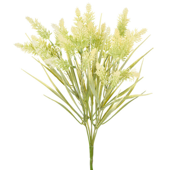 Imagem BUQUÊ DECORATIVO DE GRAMA CREME EM PLÁSTICO MOLDÁVEL 40X18CM - GRILLO
