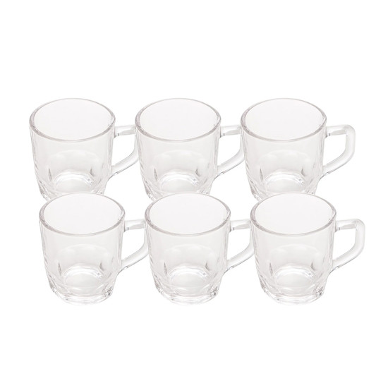 Imagem CONJUNTO DE 6 XÍCARAS PARA CAFÉ 90ML EM VIDRO 6X5,5X5,5CM - LYOR