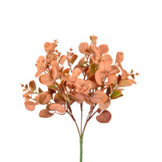 Imagem de HASTE DECORATIVA DE FOLHAS DE EUCALIPTO LARANJA EM PLÁSTICO MOLDÁVEL 36X14CM - GRILLO - Grillo Ltda