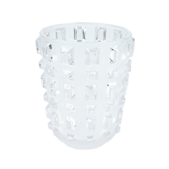 Imagem VASO DECORATIVO EM VIDRO FOSCO 20X17X17CM - LUCATTI
