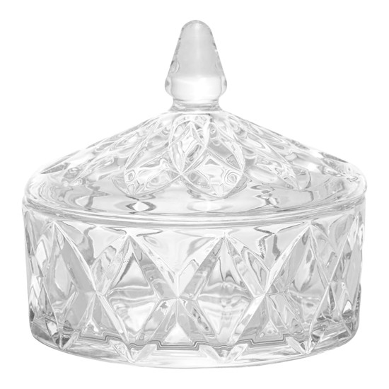 Imagem POTICHE DE CRISTAL DELI DIAMOND 13CM X 13CM X 12CM - LYOR