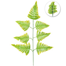 Imagem de HASTE DE FOLHAS DE SAMAMBAIA VERDE CLARO EM PLÁSTICO MOLDÁVEL 58X25CM - GRILLO - Grillo Ltda