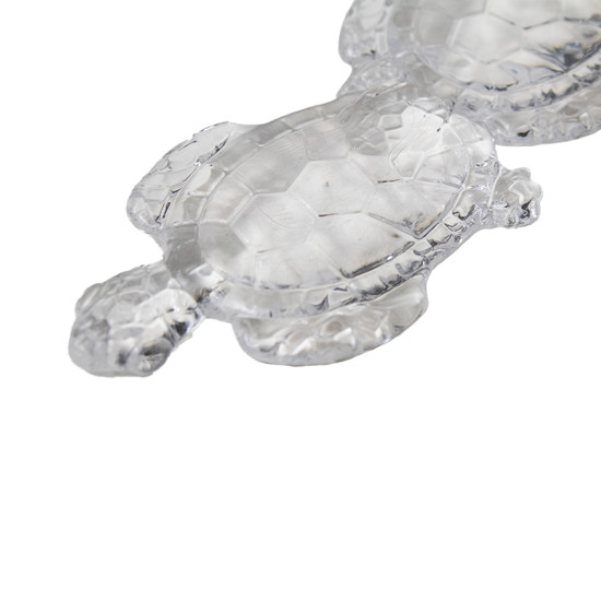 Imagem PEGADOR DE SALADA EM ACRÍLICO TRANSPARENTE FORMATO TARTATUGA 33X7 CM