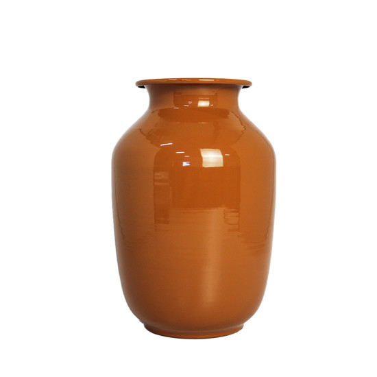 Imagem VASO DECORATIVO DE METAL TERRACOTA 20X12X12CM - LUCATTI
