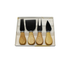 Imagem de JOGO COM 4 UTENSÍLIOS EM BAMBÚ E INOX PARA QUEIJO - ZAHAV - Dayhome Comercial Ltda