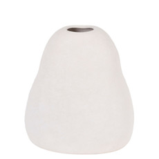 Imagem de VASO BRANCO DECORATIVO EM CERÂMICA BRANCA 13X8,5CM - GRILLO - Grillo Ltda