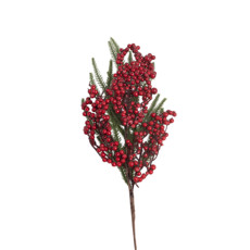 Imagem de GALHO DECORATIVO COM FRUTAS COR VERDE, MARROM E VERMELHO 68CM CABO LONGO - CROMUS  - Cromus Embalagens Ind. E Com. Ltda