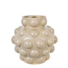 Imagem de VASO DECORATIVO EM CERÂMICA BEGE 18X18CM - GRILLO - Grillo Ltda