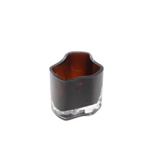 Imagem de VASO DECORATIVO EM VIDRO COR CAFÉ 14X10X13CM - GRILLO 58349 - Grillo Ltda
