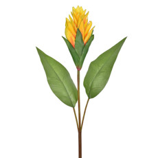 Imagem de HASTE DECORATIVA DE BROMÉLIA AMARELA EM PLÁSTICO MOLDÁVEL 63X19CM - GRILLO - Grillo Ltda