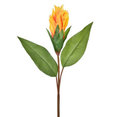 Imagem de HASTE DECORATIVA DE BROMÉLIA LARANJA EM PLÁSTICO MOLDÁVEL 63X19CM - GRILLO - Grillo Ltda