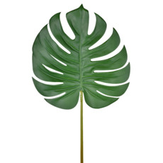 Imagem de FOLHA DECORATIVA DE COSTELA DE ADÃO VERDE EM PLÁSTICO MOLDÁVEL 84X28CM - GRILLO - Grillo Ltda