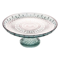 Imagem de PRATO DE CRISTAL VERDE PARA SERVIR COM PÉ 9X19CM - WOLFF - Rojemac Impotacao E Exportacao Ltda