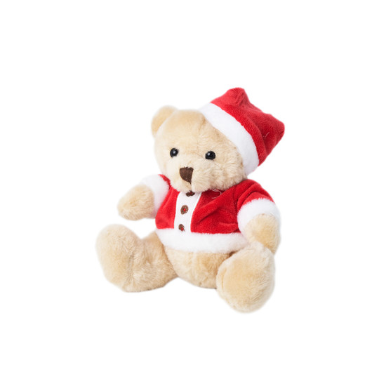 Imagem URSO NATALINO DECORATIVO DE PELÚCIA 17X13X12 CM - GRILLO 59143