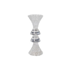 Imagem de CASTIÇAL DECORATIVO EM VIDRO TRANSPARENTE 6X6X16CM - GRILLO 59154 - Grillo Ltda