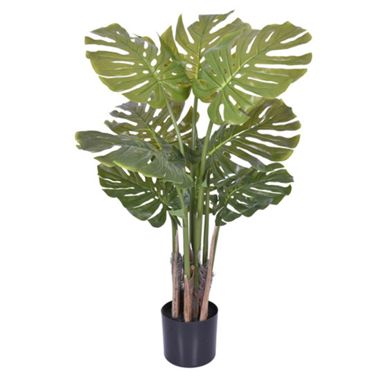 Imagem PLANTA DECORATIVA COSTELA DE ADÃO VERDE COM FOLHAS EM PVC E TRONCO EM PLÁSTICO  GRILLO