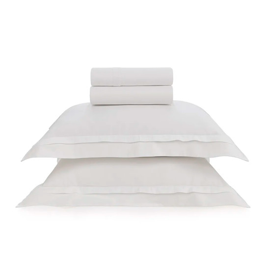 Imagem JOGO DE CAMA VERCELLI KING 300 FIOS 100% EM ALGODÃO EGÍPCIO BRANCO - TRUSSARDI