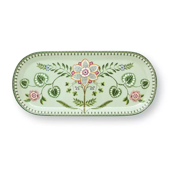 Imagem TRAVESSA LILY&LOTUS VERDE CLARO EM PORCELANA 2X33X15CM - PIP STÚDIO