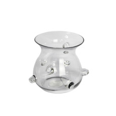 Imagem de VASO DECORATIVO DE VIDRO COM BOLAS EM ALTO RELEVO 18X20CM - ENTRECASA - Inverno Verao Comercio De Modas E Decoracao Eireli