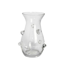 Imagem de VASO DECORATIVO DE VIDRO COM BOLAS EM ALTO RELEVO 26X16CM - ENTRECASA - Inverno Verao Comercio De Modas E Decoracao Eireli