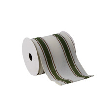 Imagem de FITA DE NATAL COR BRANCO, VERDE E DOURADO 10CM X 9,14 METROS - DINATALE IMPORT - Dinatale Import Ltda