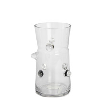 Imagem de VASO DECORATIVO DE VIDRO COM BOLAS EM ALTO RELEVO 25X18CM - ENTRECASA - Inverno Verao Comercio De Modas E Decoracao Eireli