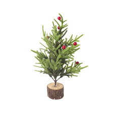 Imagem de MINI ÁRVORE DECORATIVA COR VERDE COM FRUTAS VERMELHA 30CM - GRILLO 58432 - Grillo Ltda