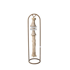 Imagem de PEÇA DECORATIVA HOPE ALTA 12X12X46CM COR NATURAL COM MARROM  - Movelaria Coisas Do Brasil Ltda