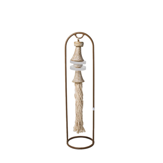 Imagem PEÇA DECORATIVA HOPE ALTA 12X12X46CM COR NATURAL COM MARROM 