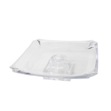 Imagem de CENTRO DE MESA EM VIDRO TRANSPARENTE 31X31X9 CM - GRILLO 59405 - Grillo Ltda