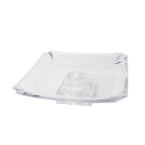 Imagem CENTRO DE MESA EM VIDRO TRANSPARENTE 31X31X9 CM - GRILLO 59405