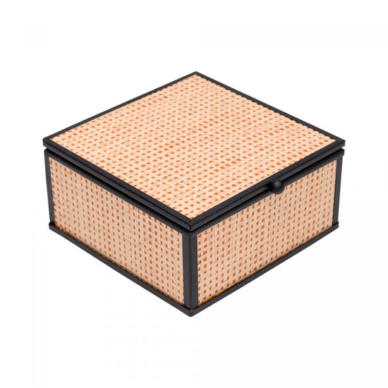 Imagem CAIXA PORTA-JÓIA TOSCANA EM METAL 6X10X10CM - WOLFF