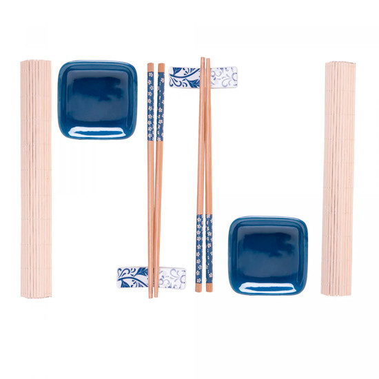 Imagem CONJUNTO KOI 8 PEÇAS EM BAMBU PARA SUSHI - WOLFF