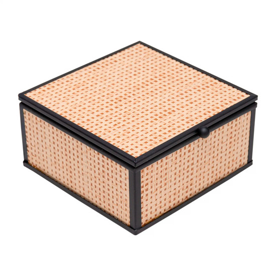 Imagem CAIXA PORTA-JÓIA TOSCANA EM METAL 6X12X12CM - WOLFF