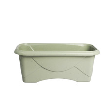 Imagem de FLOREIRA EM POLIPROPILENO CINZA MÁRMORE 13X32X16CM - ATACAPLAST - Atacaplast Comercio E Distribuidora Ltda