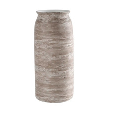 Imagem de VASO DECORATIVO EM CERÂMICA CINZA MARMORIZADO 23X14CM - CROSS - Cross Comercial Ltda