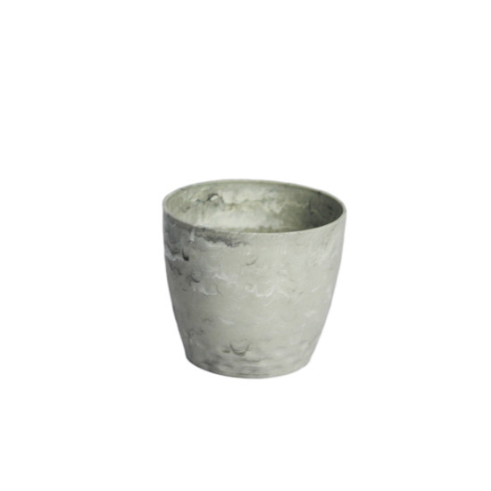 Imagem CACHEPOT DIAMOND BRANCO MARMORIZADO DECORATIVO EM PLÁSTICO 10X11CM - ATACAPLAST