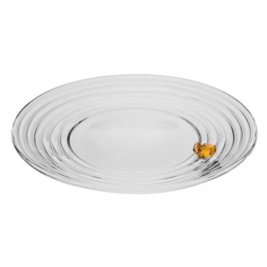 Imagem PRATO PARA SOBREMESA LITTLE BEE EM CRISTAL 2X19X19CM - LYOR