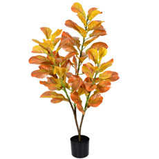 Imagem de PLANTA DECORATIVA FICUS LIRATA AMARELO OUTONO EM PLÁSTICO NO POTE 120X80CM - GRILLO - Grillo Ltda