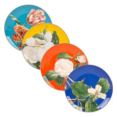 Imagem de JOGO DE 4 PRATOS PARA SOBREMESA EM NEW BONE CHINA COM FILADO DOURADO - L'HERMITAGE - Full Fit Industria Importacao E Comercio Ltda.
