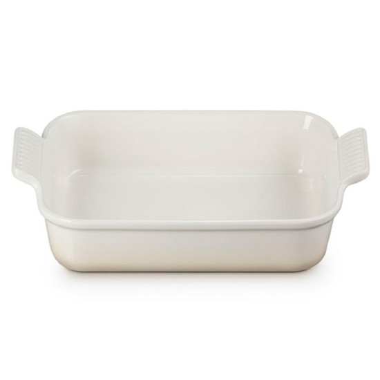 Imagem TRAVESSA RETANGULAR HERITAGE EM CERÂMICA MERINGUE 8,9X32,7X20,3CM - LE CREUSET