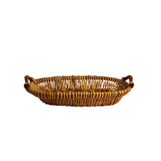 Imagem de BANDEJA OVAL PEQUENA DECORATIVA EM PALHA 13X61X40CM - ENTRECASA - Inverno Verao Comercio De Modas E Decoracao Eireli