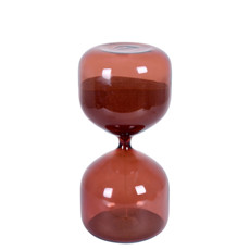Imagem de AMPULHETA 15 MINUTOS DECORATIVA EM VIDRO MARROM 17X8X8CM - GRILLO - Grillo Ltda