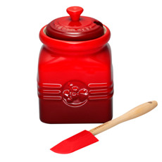 Imagem de POTE PARA GELEIA 450ML VERMELHO EM CERÂMICA 14,5X13X13CM - LE CREUSET - Le Creuset Do Brasil Ltda 