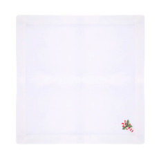 Imagem de GUARDANAPO NATALINO DE PAPEL TECIDO BRANCO CANDY 40X40CM - CROMUS - Cromus Embalagens Ind E Com Ltda
