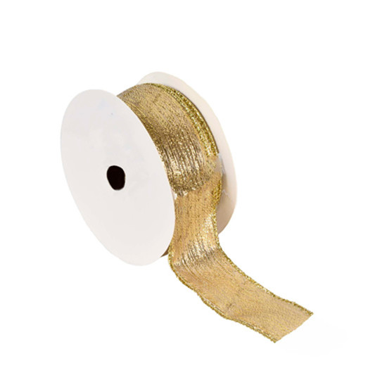 Imagem FITA ARAMADA EM LINHO DOURADO 4CM X 9,14M - GRILLO