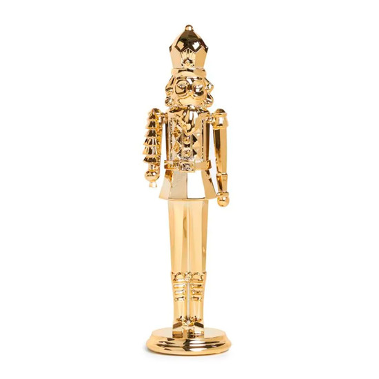 Imagem SOLDADO DE CHUMBO DECORATIVO DOURADO EM ACRÍLICO COM LED 30CM - CROMUS