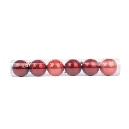 Imagem TUBO COM 6 BOLAS PÉROLADAS CASSIS EM PLÁSTICO 10CM - CROMUS